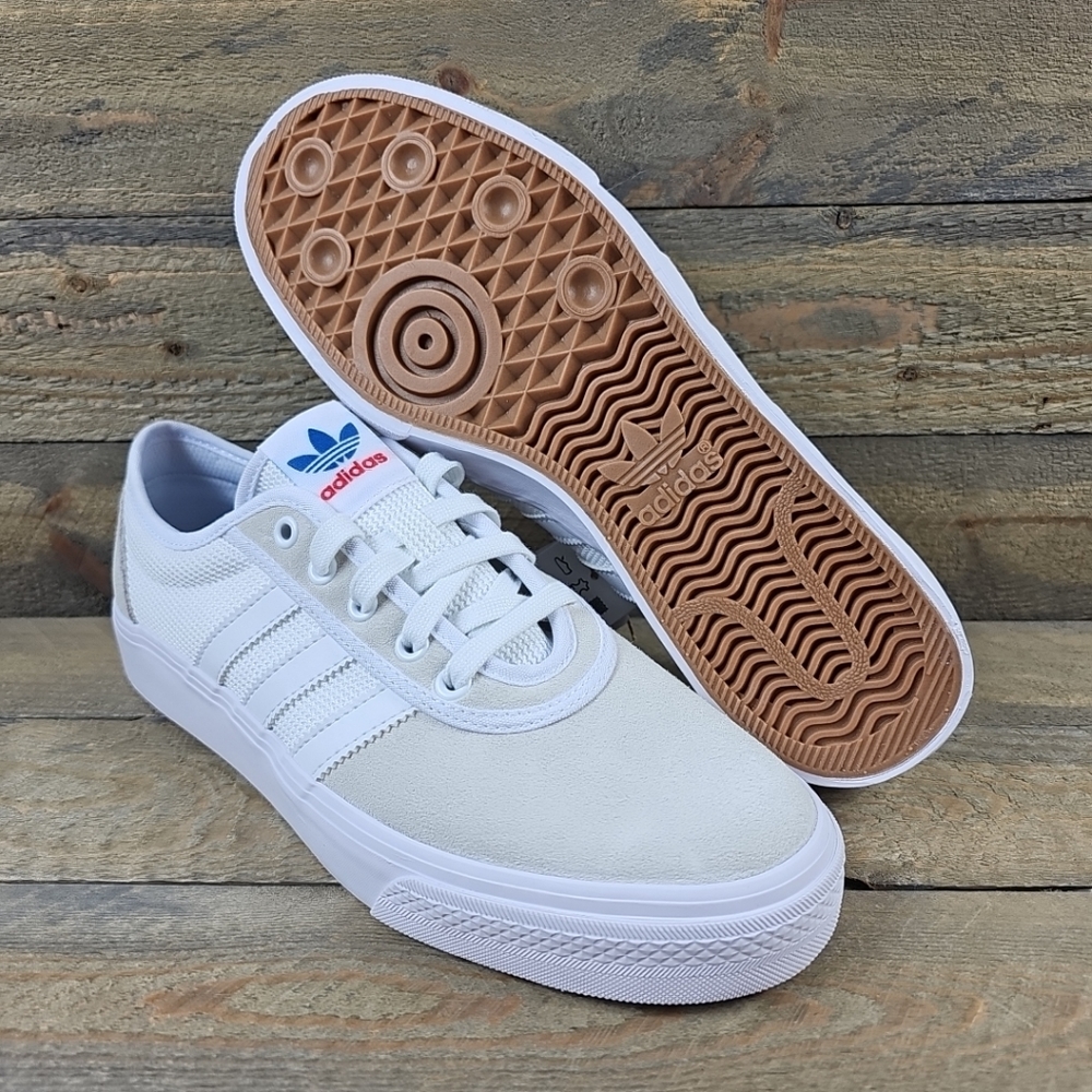 adidas Adi Ease Men's Casual Skateboarding Shoes Suede/Mesh White - Picture 7 of 12